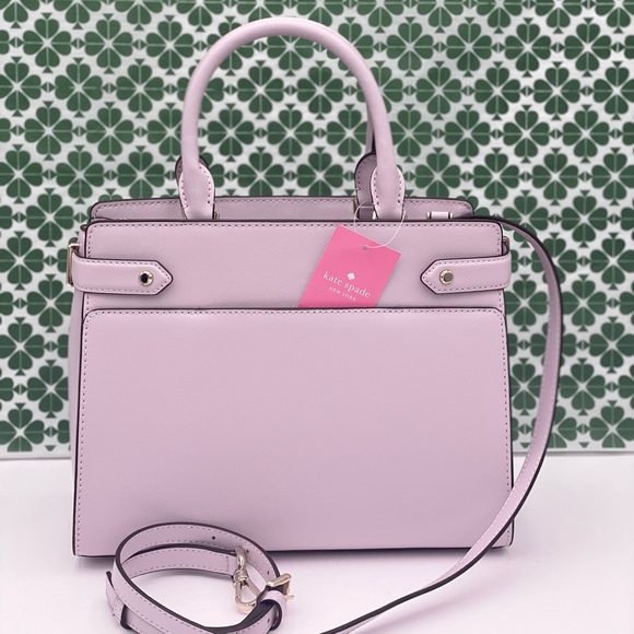💜 New Kate Spade Staci Medium Satchel Lavender - Picture 7 of 11